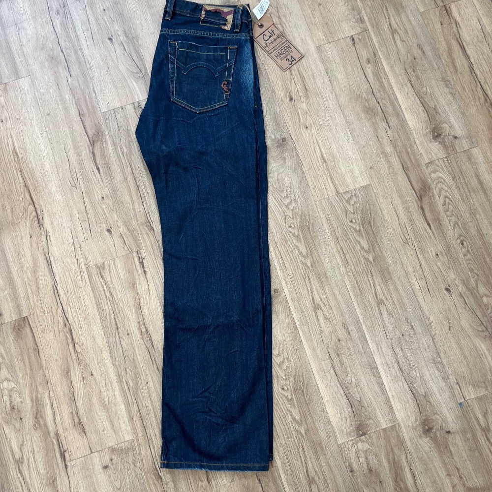 Cult of Individuality Hagen Straight Japanese Selvedge Denim Jeans Crinkle NWT - Picture 4 of 9